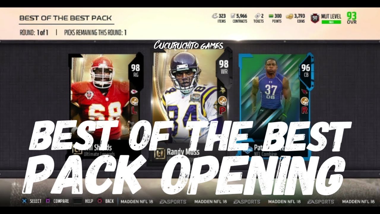 MADDEN 18 MUT LEVEL 50 BEST OF THE BEST PACK OPENING
