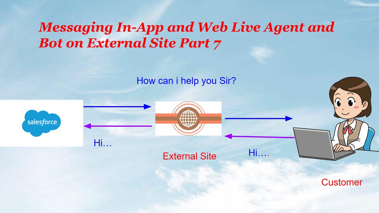 Messaging In-App and Web Live Agent & Bot on External Site Series 7