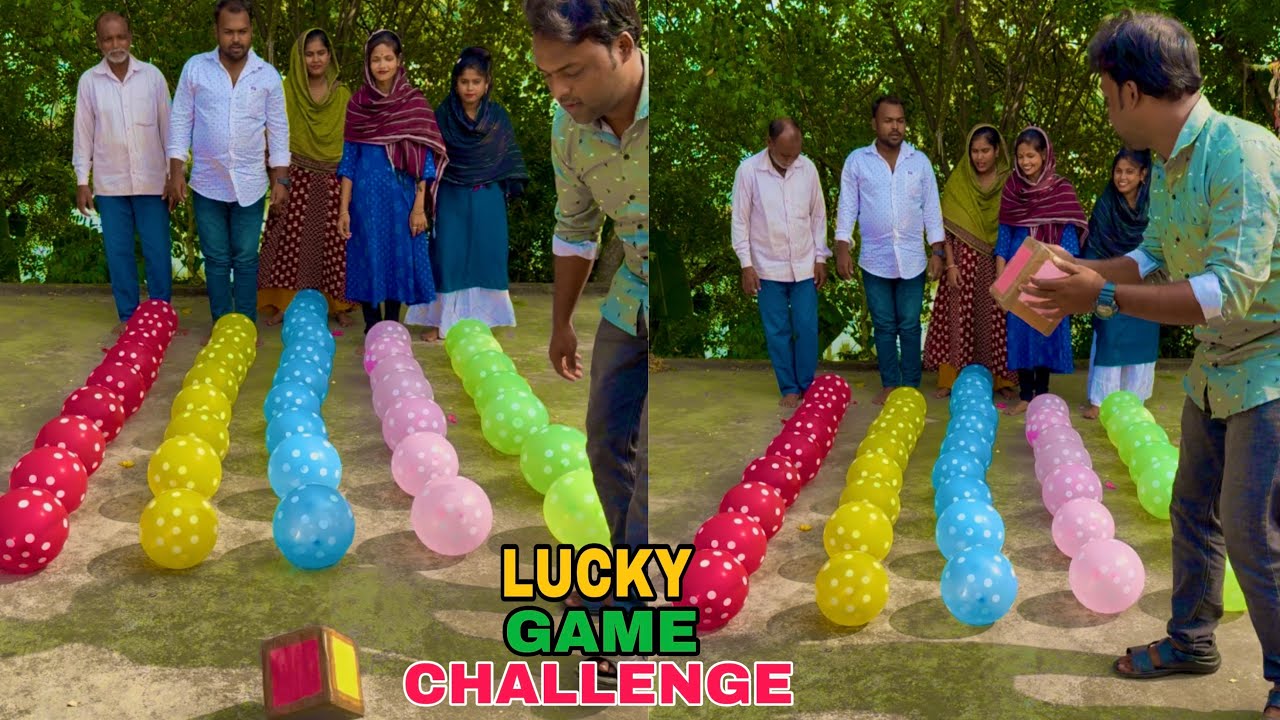 Funny Lucky Colour Balloon Challenge With Family #funnychallenge #ballon #colourchallenge