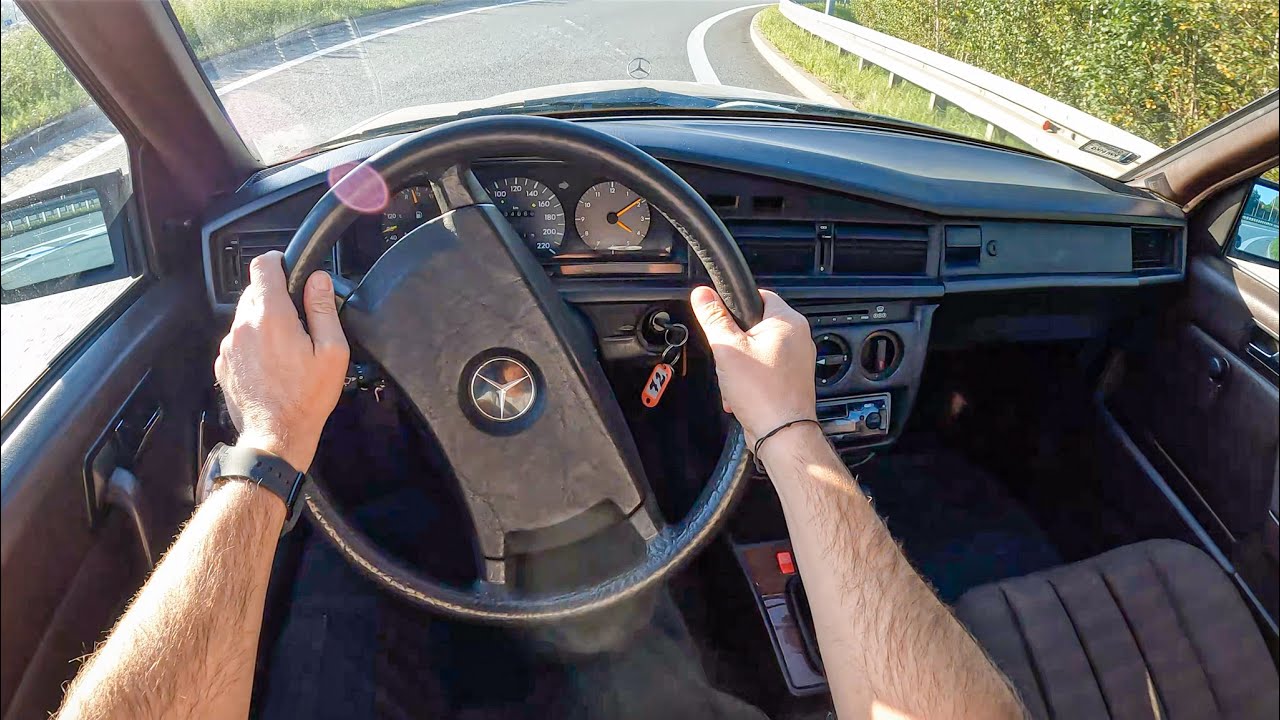 1990 Mercedes 190 W201 [1.8 I 109HP] | POV Test Drive #932 Joe Black