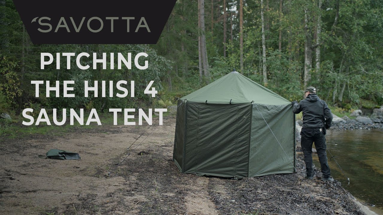 Pitching the Hiisi 4 sauna tent