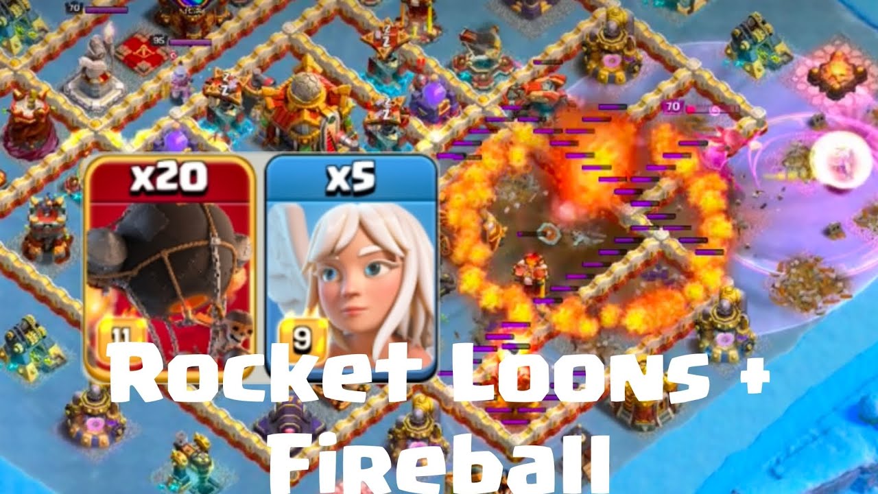 Rocket Loons + Fireball 🔥| Th16 new attack strategy | Clash of Clans
