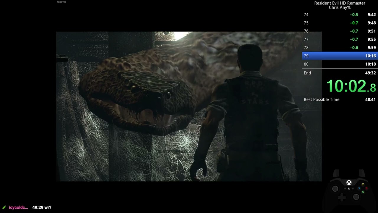 (World Record) Resident Evil REmake Chris Any% Speedrun 49:21