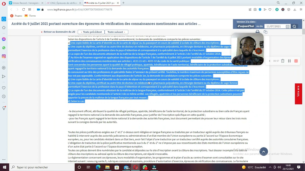 COMMENT S'INSCRIRE AUX EVC/PAE/ médecins étrangers en France