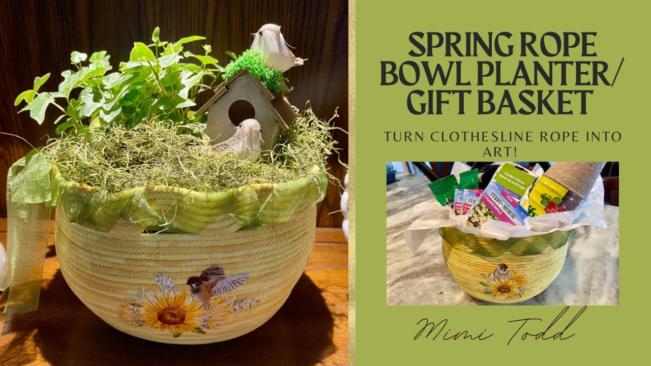 Spring Rope Bowl Planter and Gift Basket