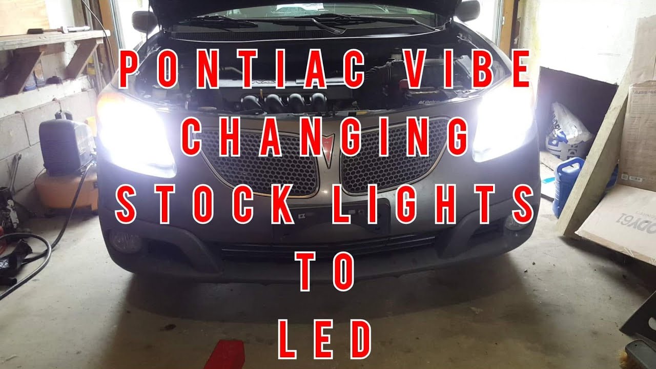 How to change the headlight on a pontiac vibe from halogen to LED