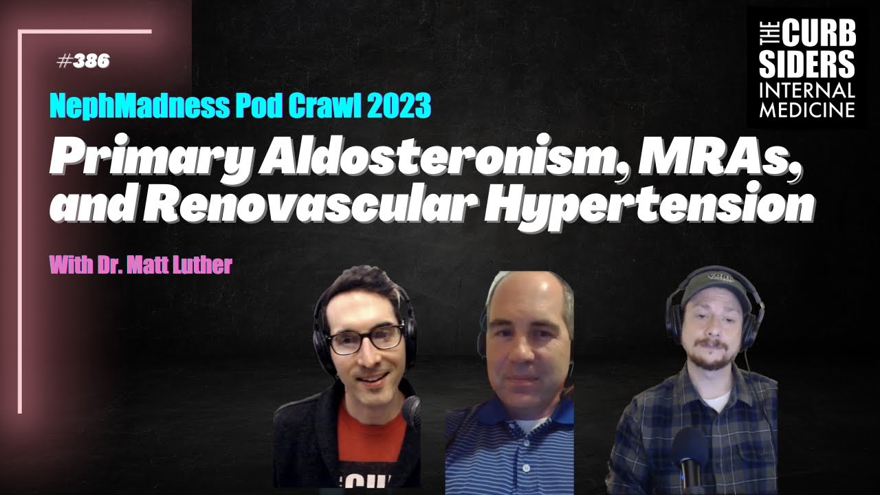 #386 Primary Aldosteronism, MRAs, and Renovascular Hypertension: NephMadness Pod Crawl 2023