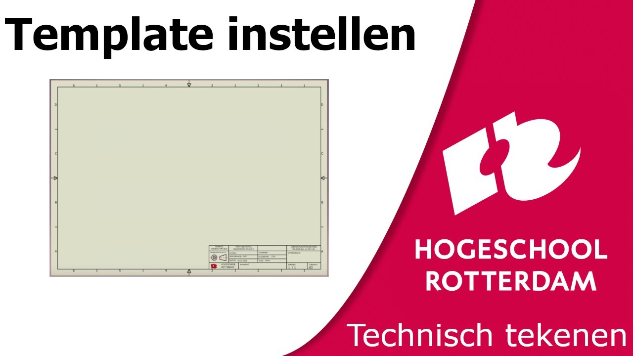 Technisch Tekenen - Template instellen