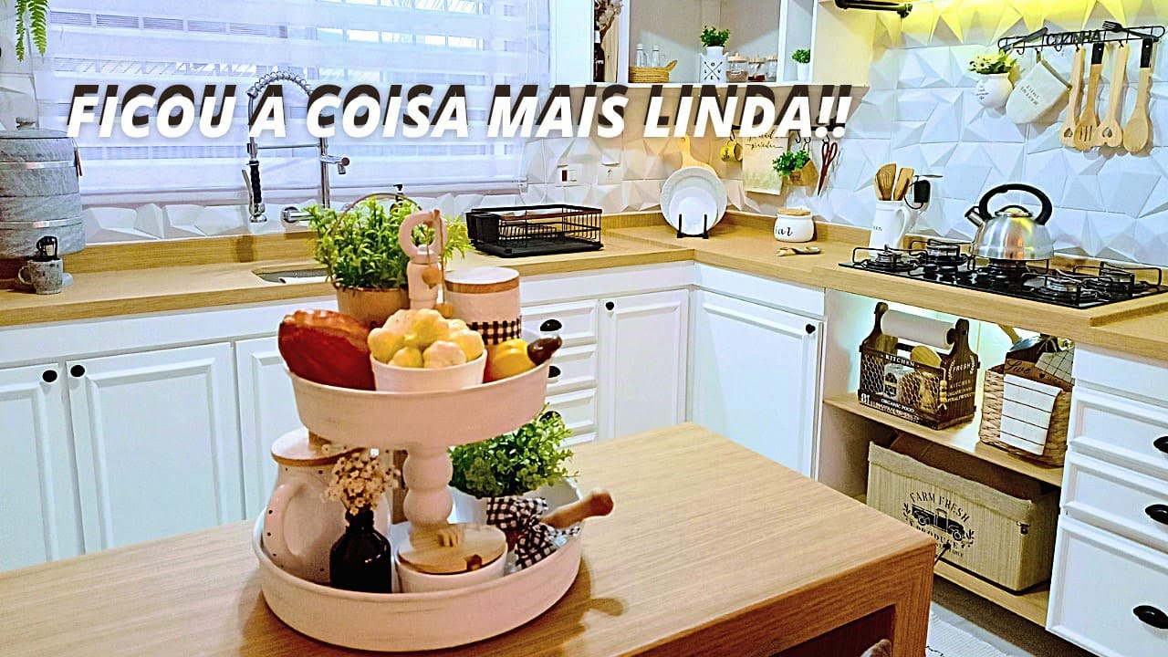 DIY: FIZ UMA DECORAÇÃO SIMPLES PARA COZINHA E FICOU INCRÍVEL! COM PASSO A PASSO!