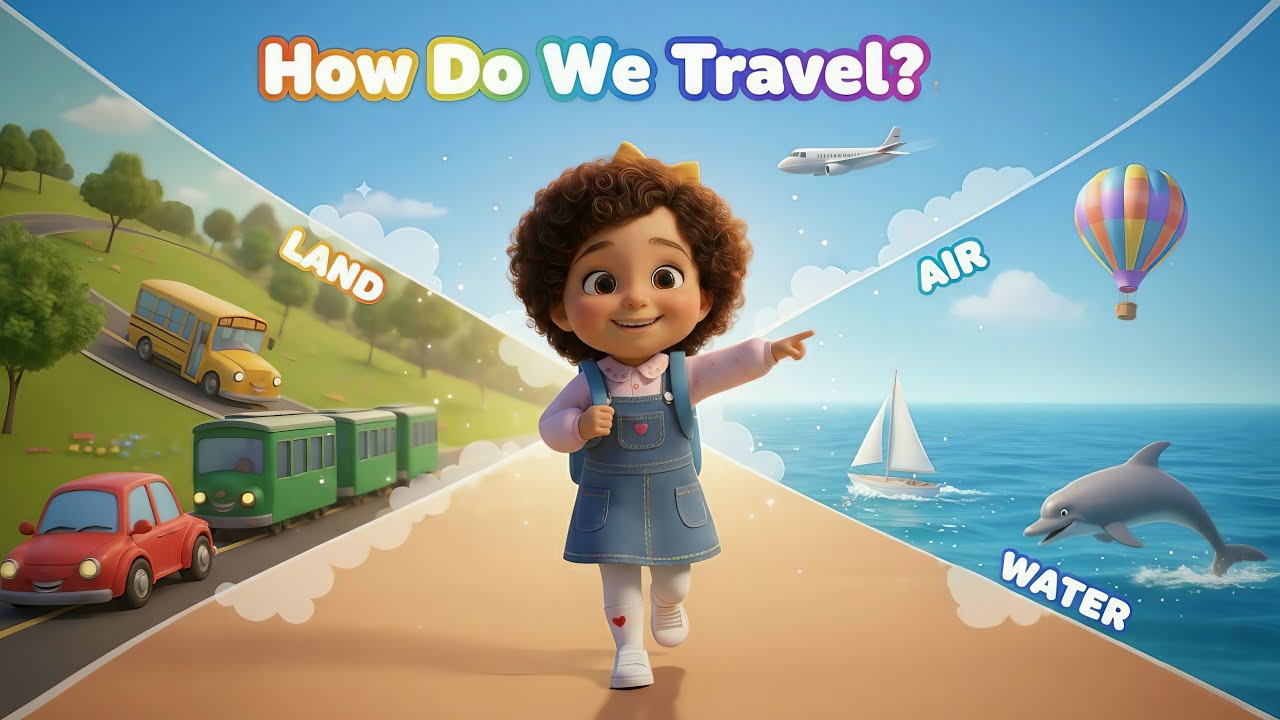Transportation Song for Kids! 🚗✈️🚢Land, Air & Water Transportation Adventure for Kids|@Cocohugstv🌈