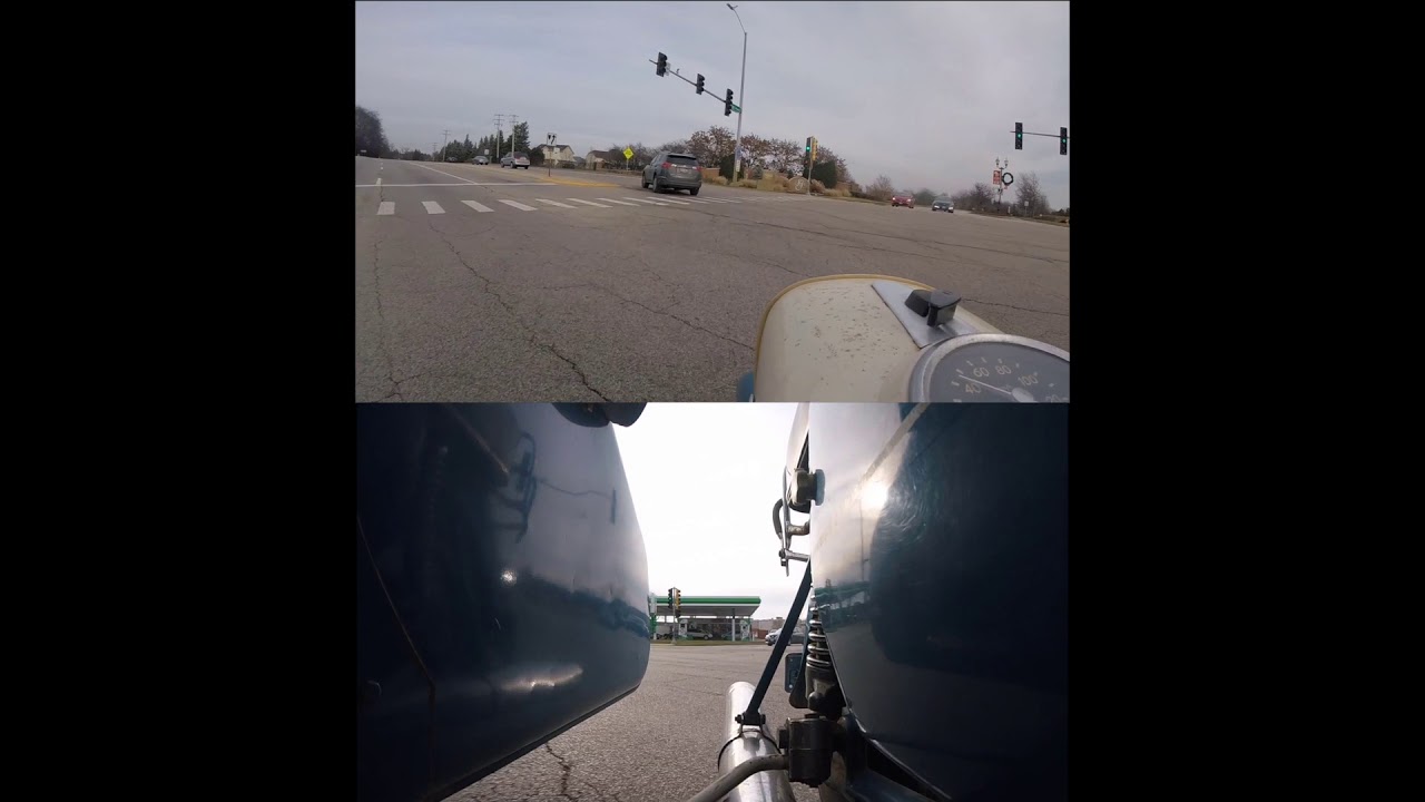 MZ ES250/2 motorcycle with sidecar (seitenwagen) split video backward