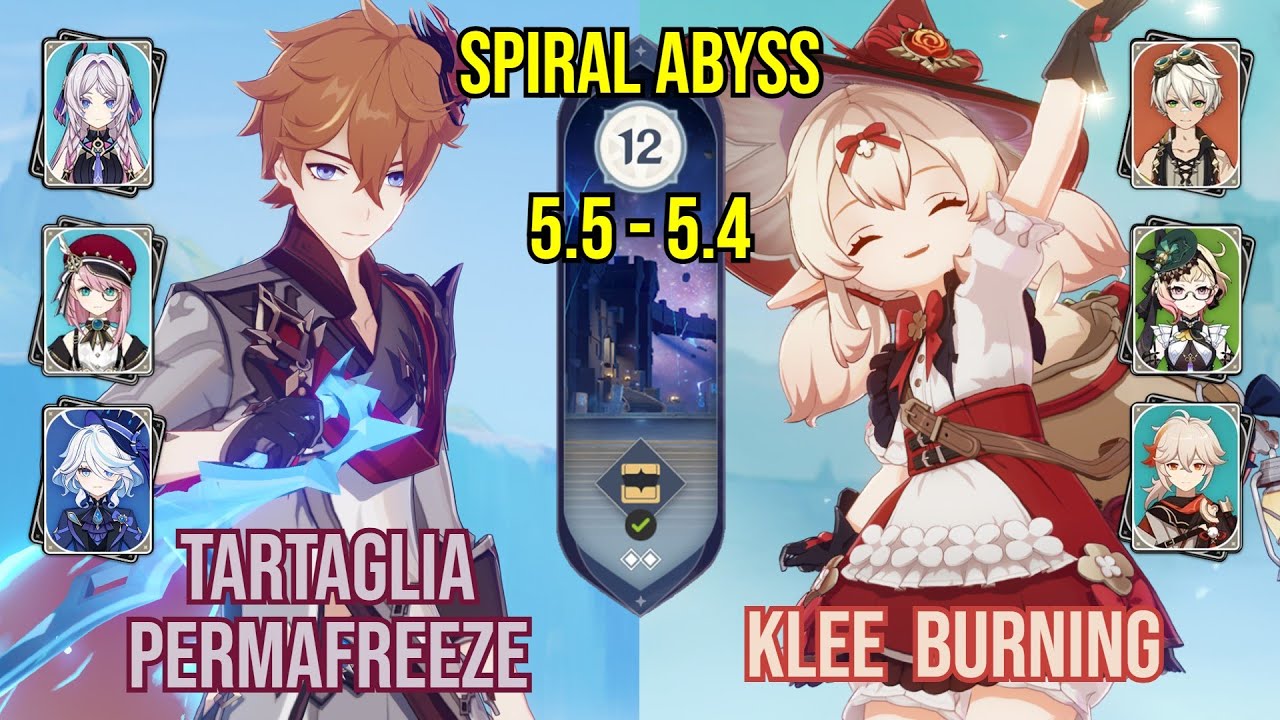 C0 Tartaglia Permafreeze + C1 Klee Burning | Spiral Abyss 5.4 - 5.5 | Genshin Impact