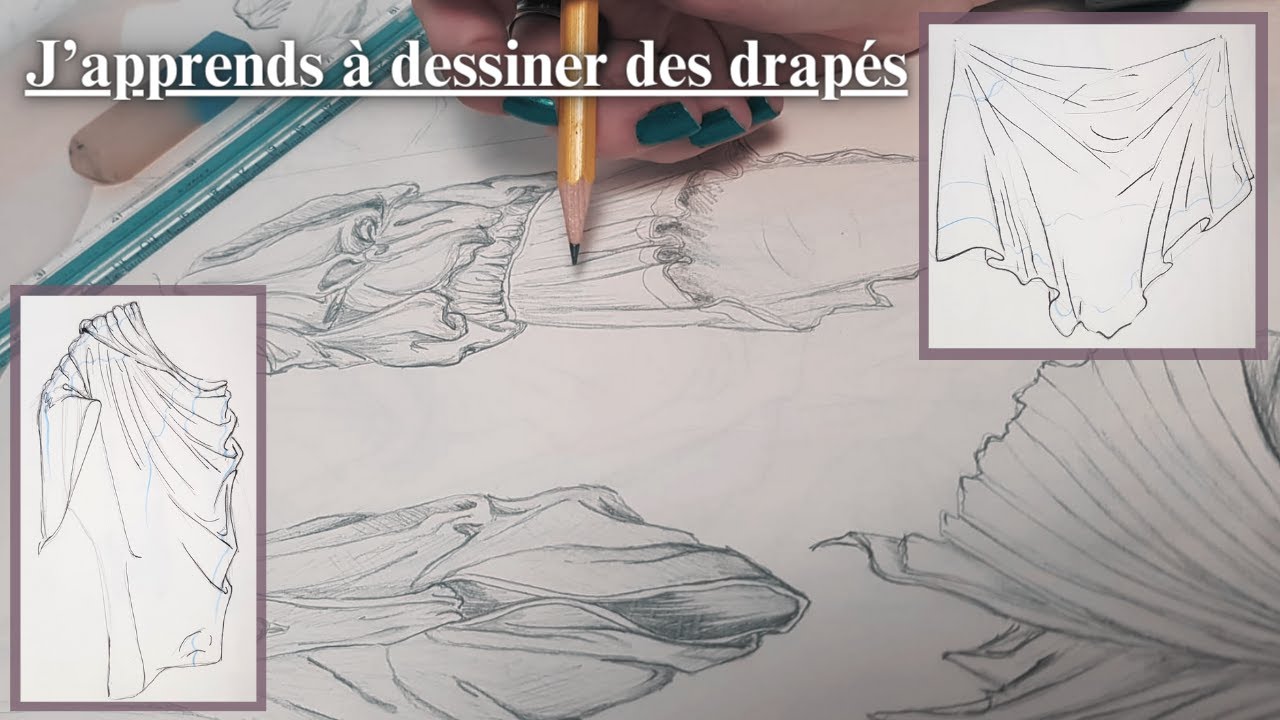 J'apprends à dessiner des drapés (dessin #4)