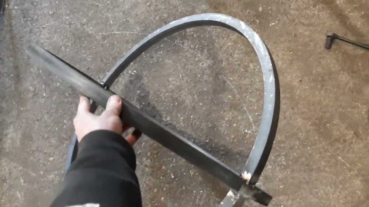 Welding hoops 3 & 4, Celestial Longitude armillary sphere