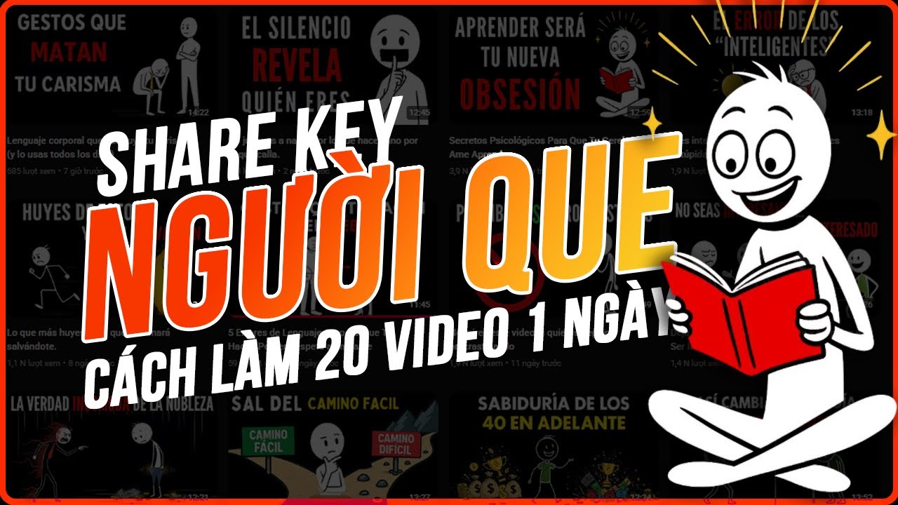 #25.[NGƯỜI MỚI NÊN LÀM] Share Key Người Que Stickman - 20 Video 1 Ngày | Creator Now