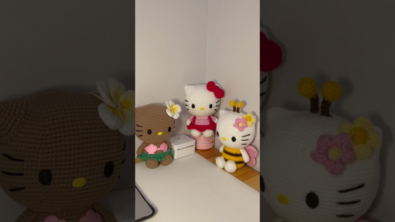 I&rsquo;m obsessed with Hello Kitty 😭💕 #crochet #amigurumi #sanrio