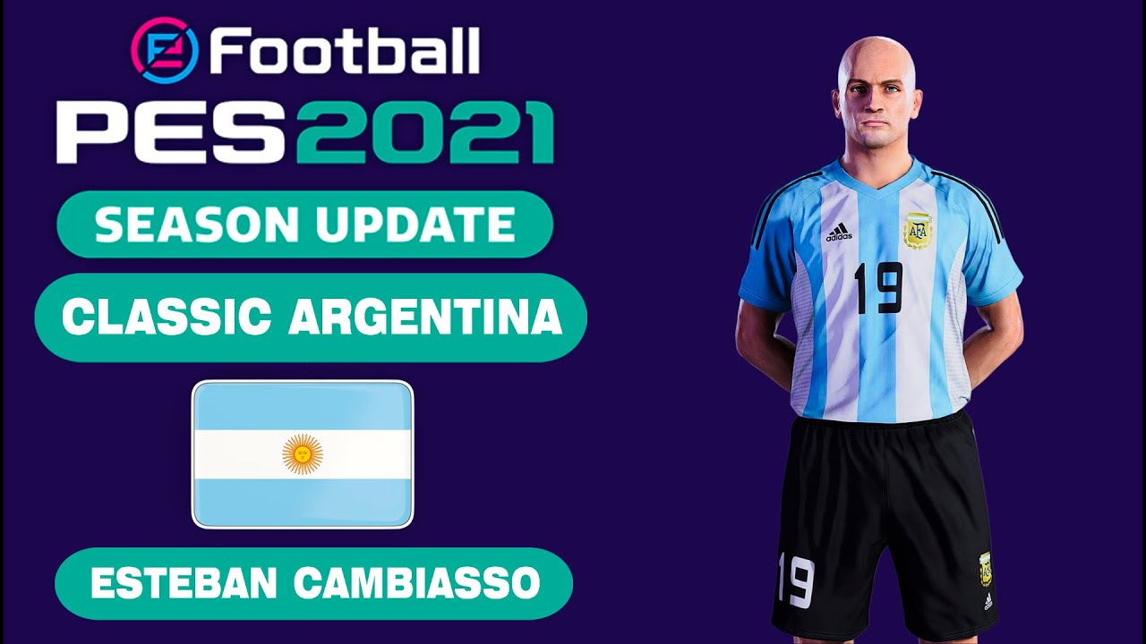 E. CAMBIASSO face+stats (Classic Argentina) How to create in PES 2021