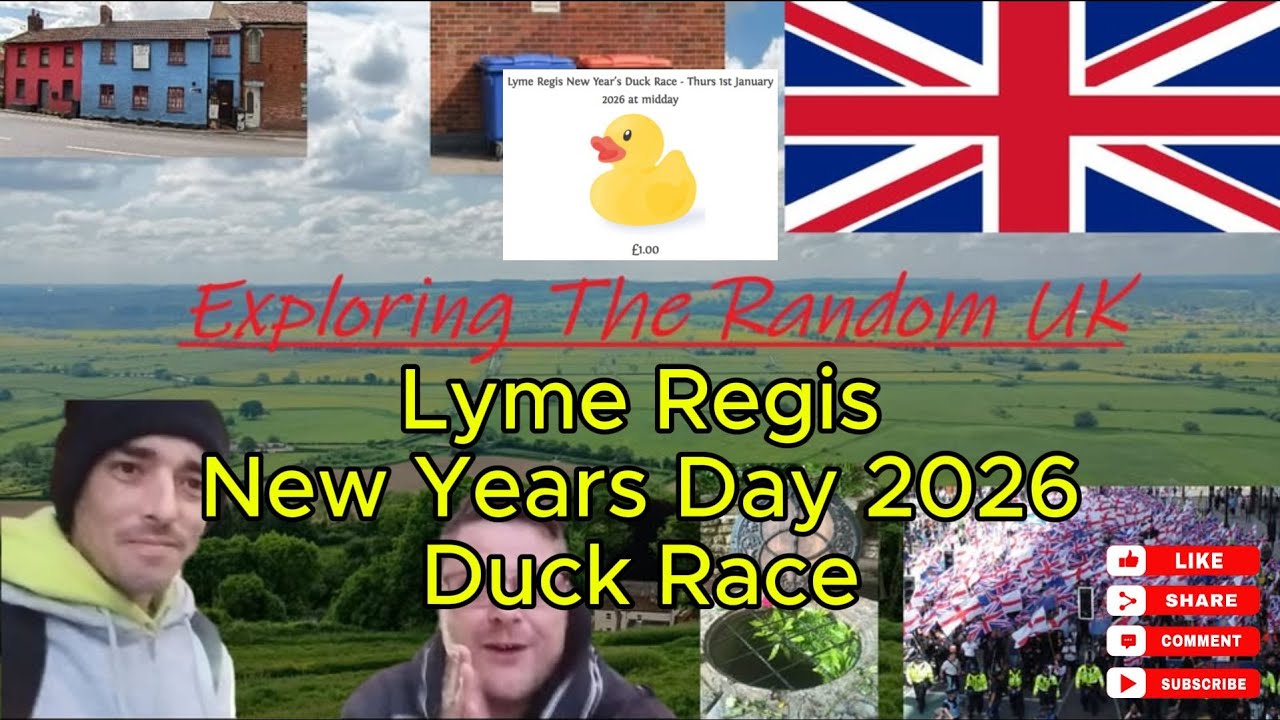 Lyme Regis - Duck Race - New Years Day 2026 #lymeregis  @lymeregischristmaslights #duckrace 