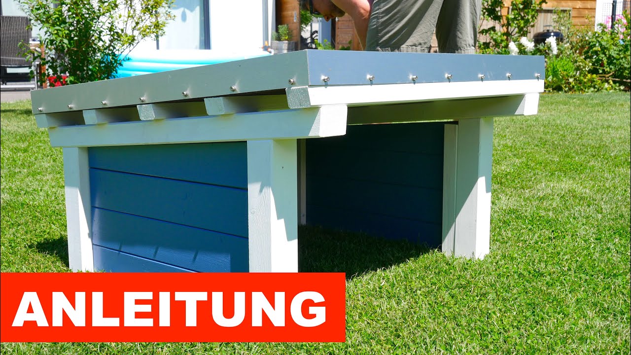 Garage für Mähroboter selber bauen aus Holz - Teil: 3/3
