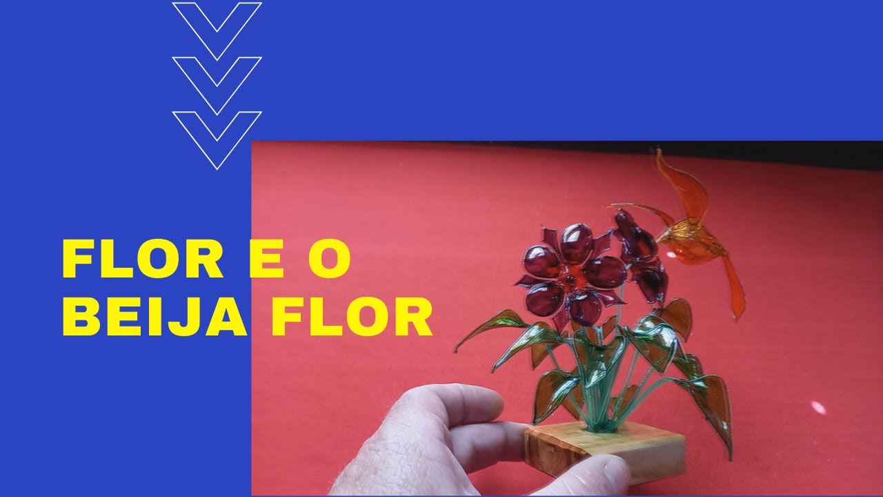 Como Fazer a Flor e o Beija Flor com Garrafa Plástica!!!