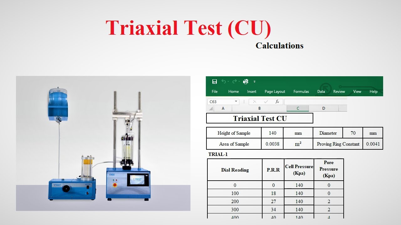 Triaxial Test (CU) Calculations | Caster Link in Description | Geotech with Naqeeb