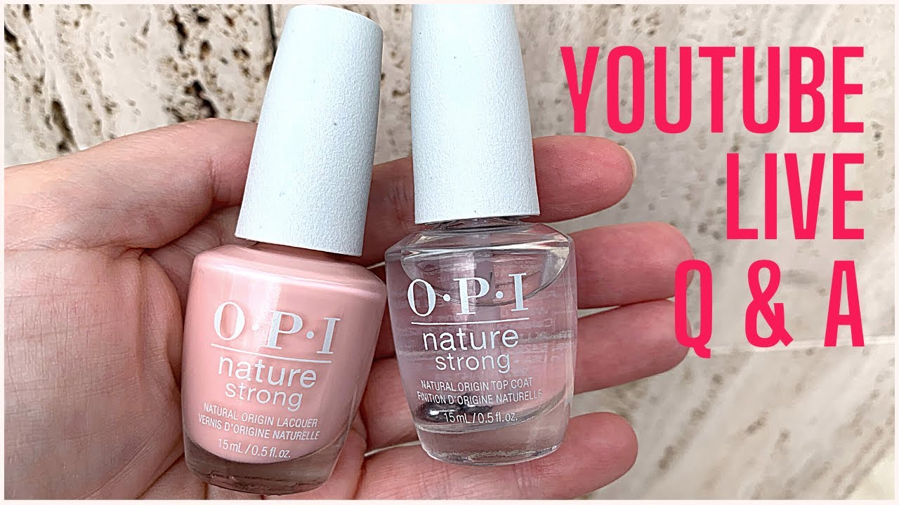 Doing my manicure w/ OPI Nature Strong ‘Let Nature Take It’s Quartz’