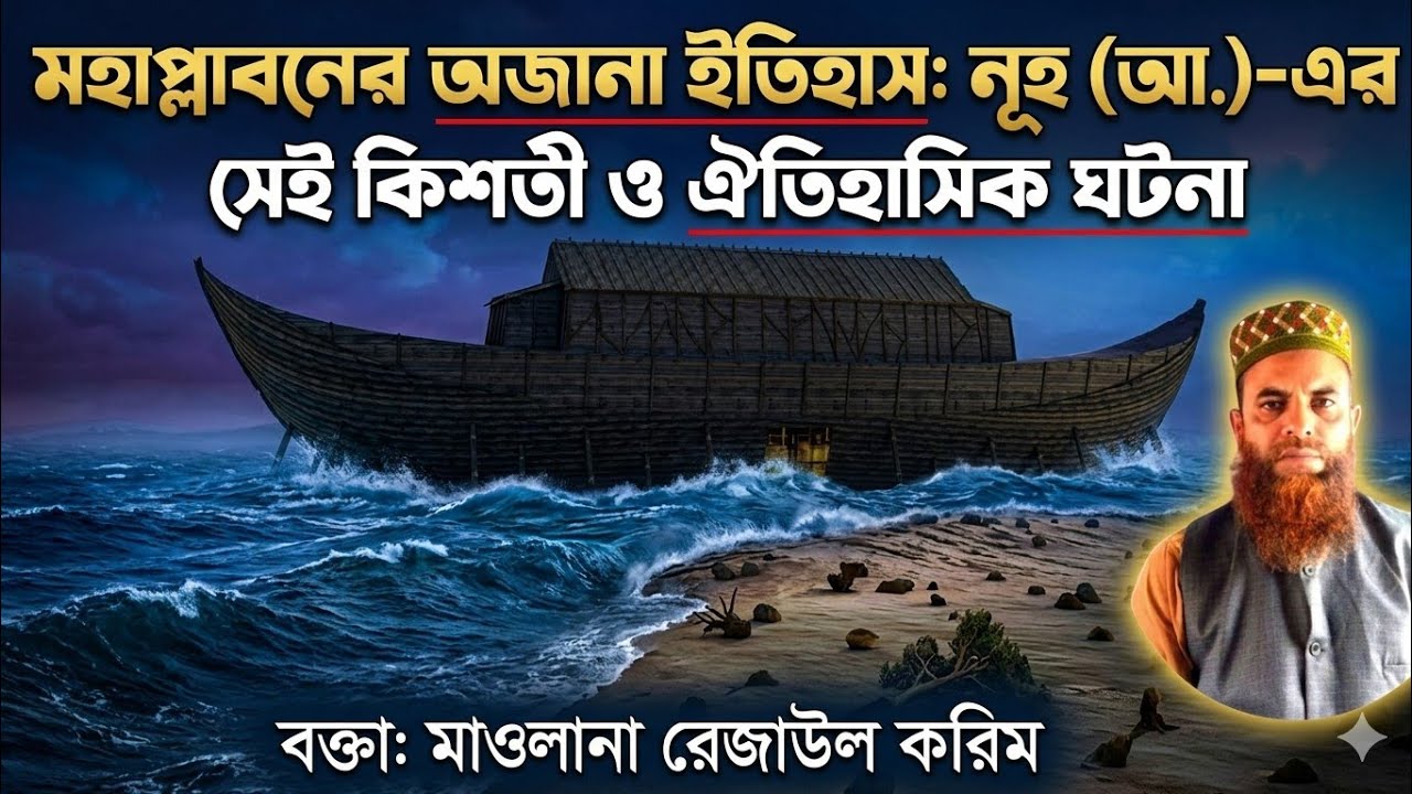 মহাপ্লাবনের আগে ও পরে নূহ নবী (আ.)-এর ঐতিহাসিক ঘটনা | মাওলানা রেজাউল করিম সাহেব