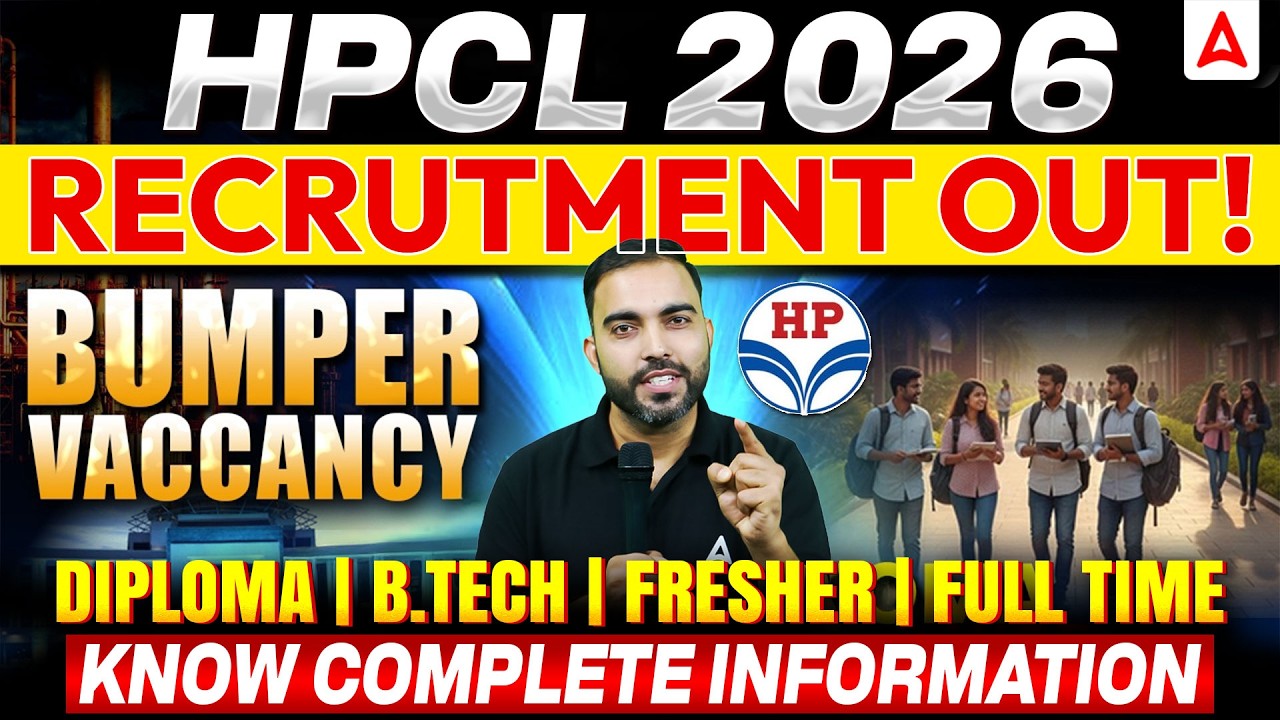 HPCL Recruitment 2026 Out | Bumper Vacancy | Diploma, B.Tech, Fresher | Full Details By RK Sir