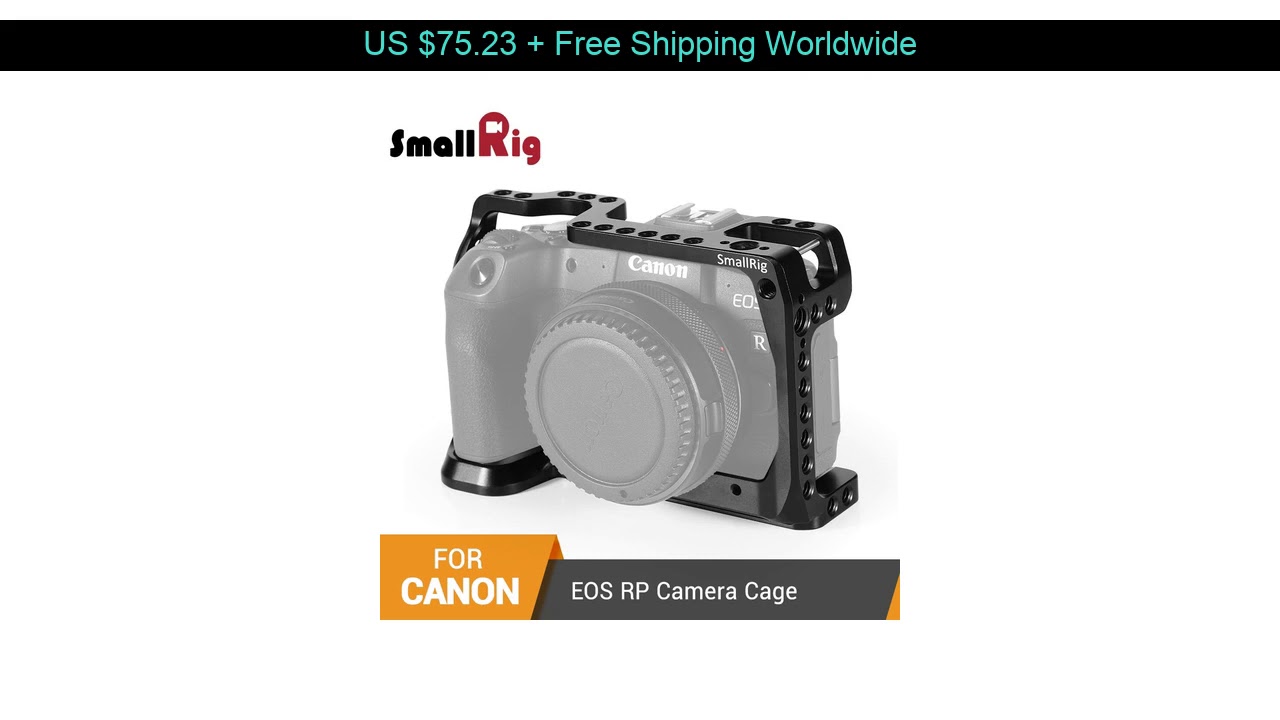 SmallRig Camera Cage for Canon EOS RP Form-fitting Cage With 1/4??-20 & 3/8??-16 Threaded Holes an