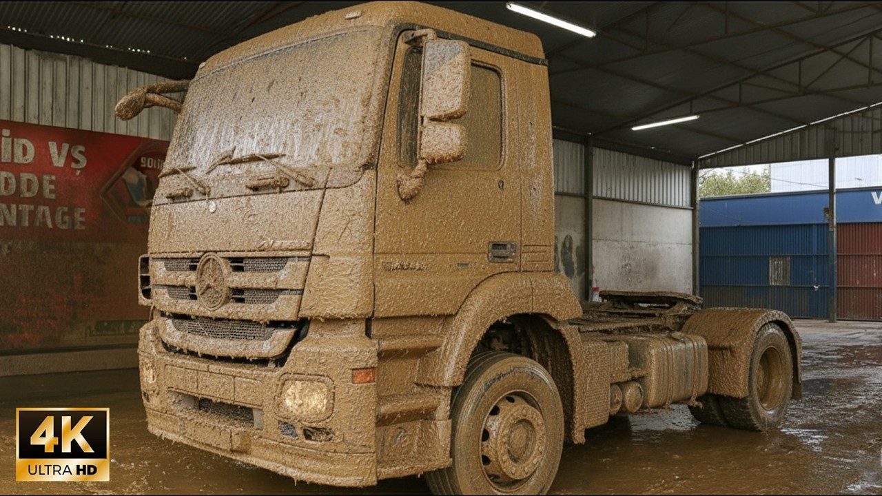 Washing a Truck After Its Oil Tank EXPLODED 💩 We Cleaned | 4K Satisfying ASMR