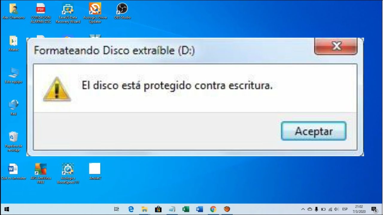 Reparar Usb : Disco Protegido Contra Escritura (Solución) 2020