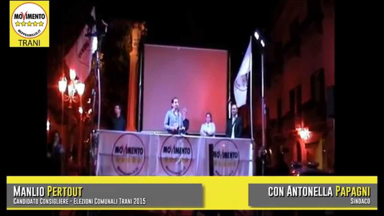 Manlio Pertout candidato consigliere 2015 M5S Trani