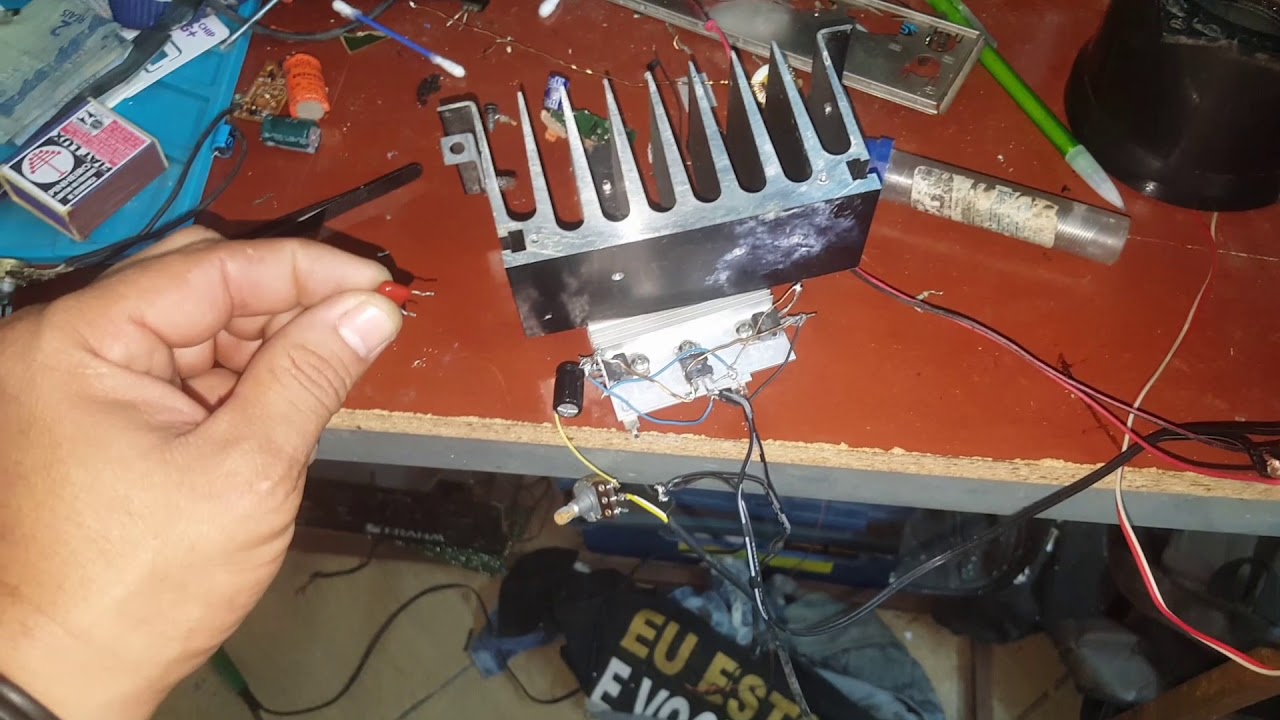 Amplificador caseiro com tip 105 200W