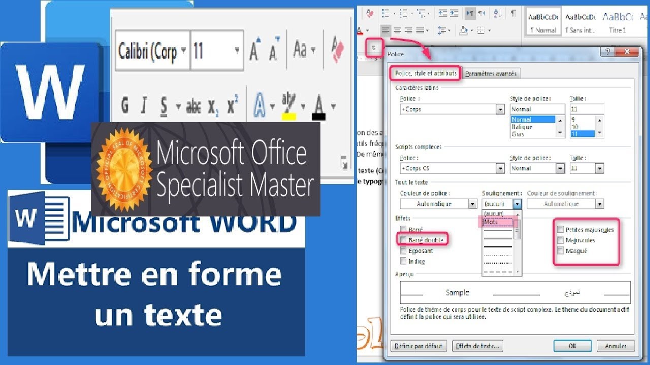Leçon Word N°2 mise en forme de texte