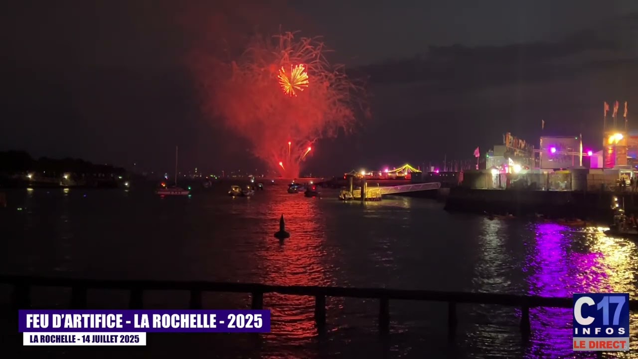 Feu d’artifice La Rochelle 14 juillet 2025
