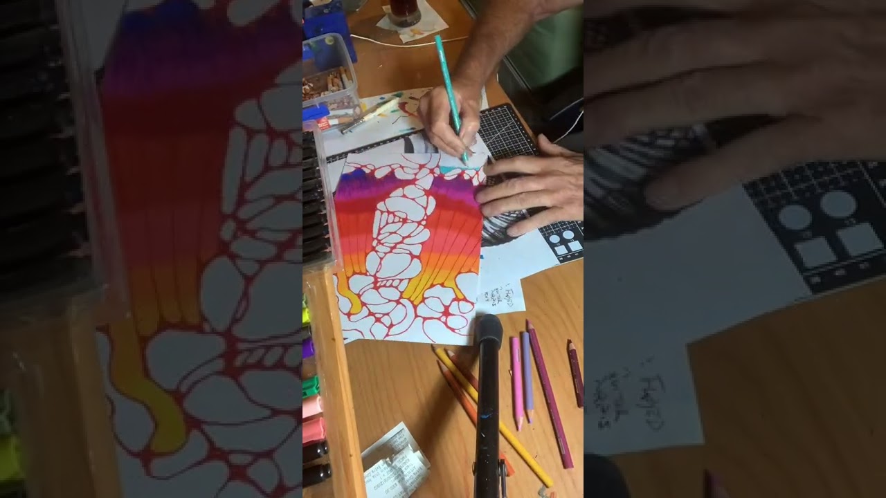 Neurgraphica, Neuro graphics, colouring time lapse