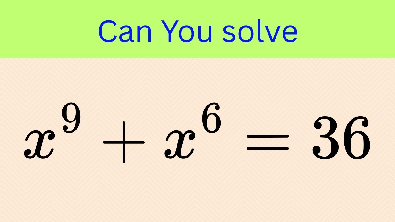 China | A Nice Algebra Problem | Math Olympiad