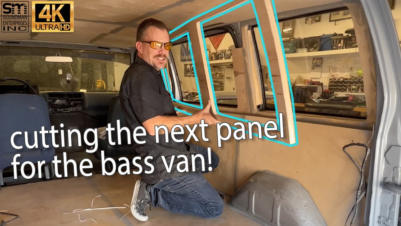 Cutting the next panel for the bass van!