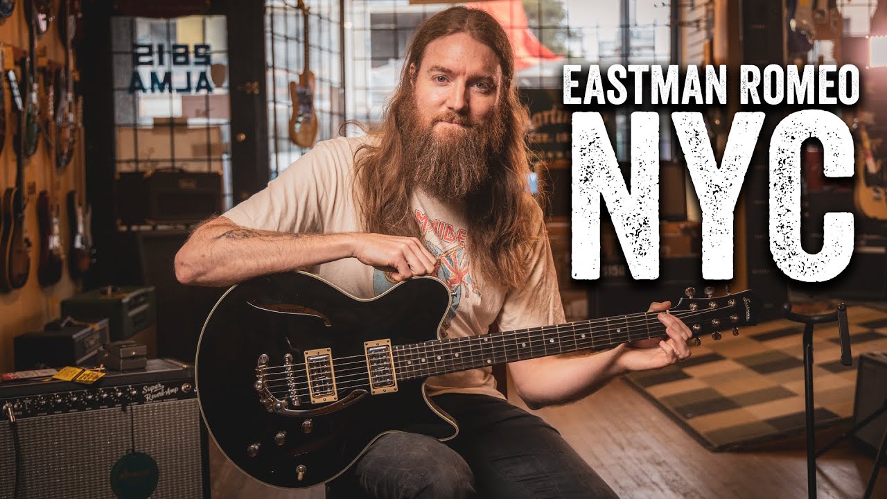 Eastman Romeo NYC 14” Thinline, Black #rufusguitarshop #eastmanguitars #guitar