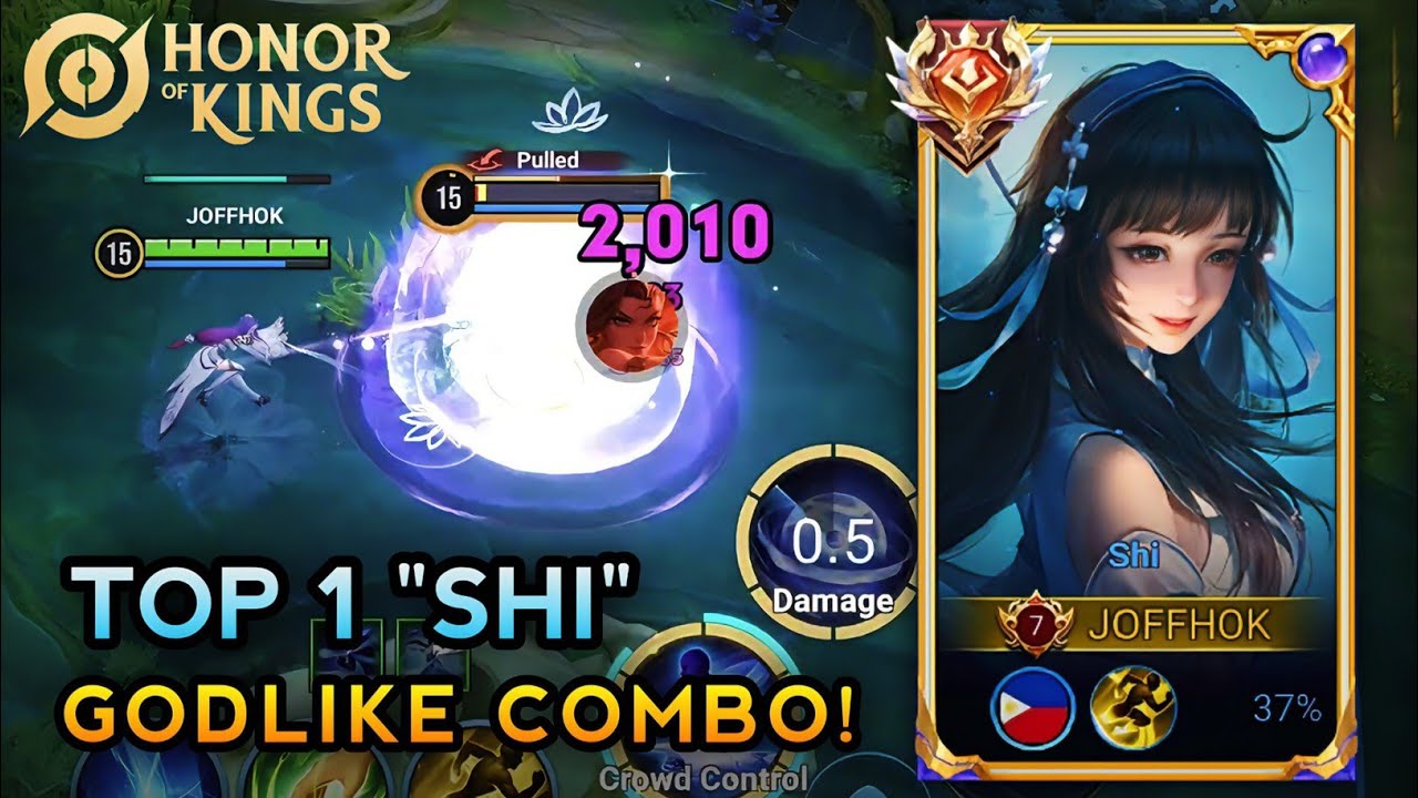 GODLIKE COMBO! - SHI Mid Lane Pro Player Legendary Gameplay | Honor of Kings