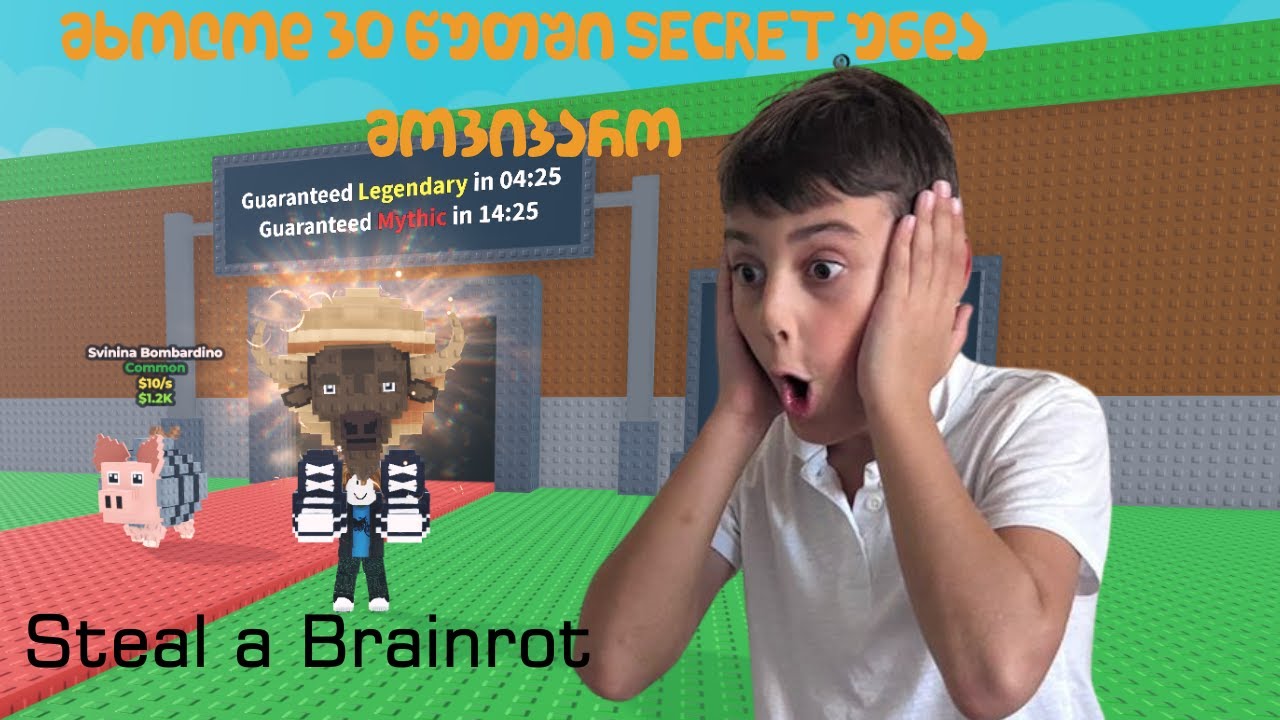 ჩელენჯი SECRET უნდა მოვიპარო მხოლოდ 30 წუთში! (Steal a Brainrot)