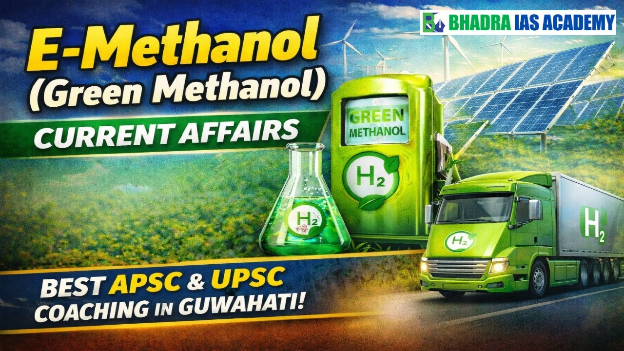 E-Methanol ( Green Methanol ) | Current Affairs | Best APSC & UPSC Coaching in Guwahati