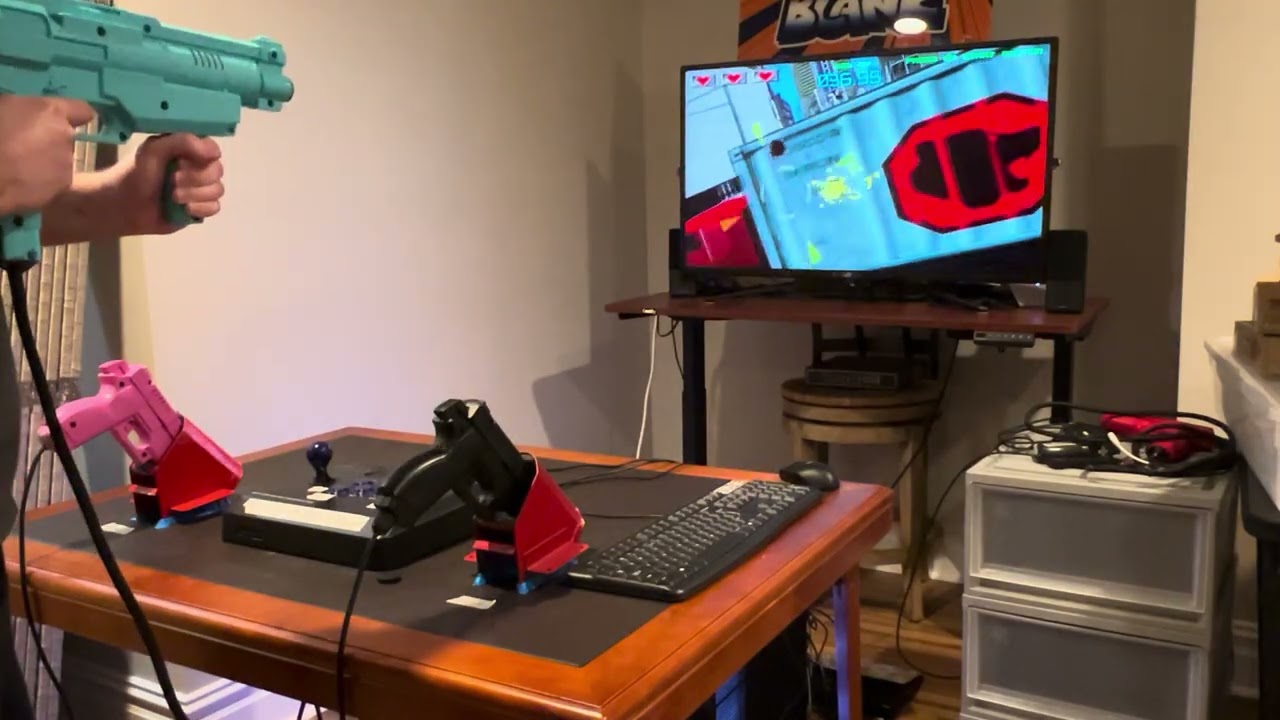Playing Gunblade with namco crisis zone gun