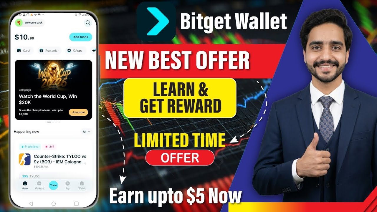 Bitget Wallet New Campaign | Earn $5 Free & Create Virtual Card Easily#bitget #bitgetwallet