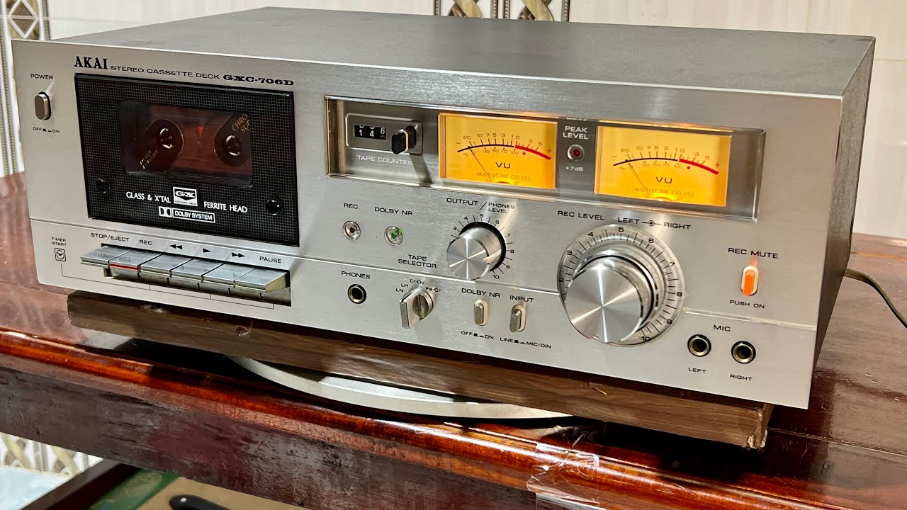 Còn rất đẹp : đầu casette deck AKAI GXC 706 D , sử dụng đầu từ kính siêu bền : ĐT 0363200079
