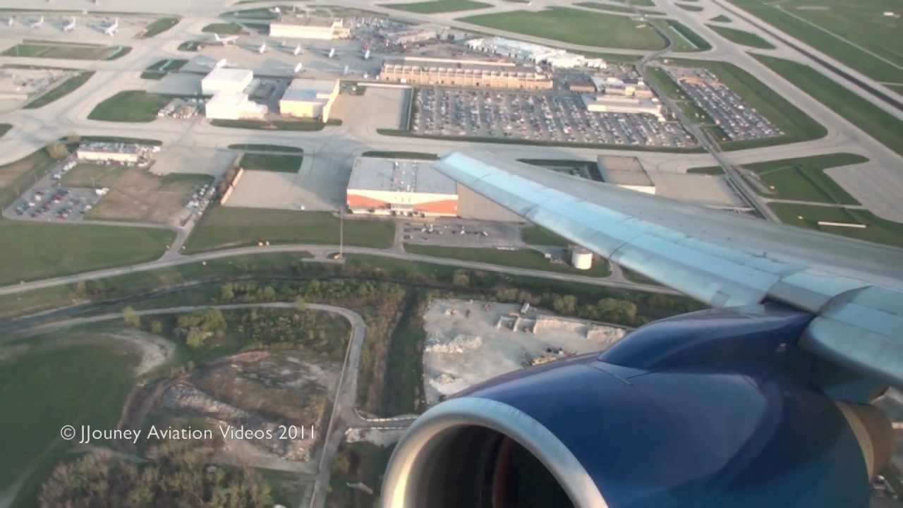 Powerful 757 Takeoff Chicago O'Hare - Engine Buzz Saw