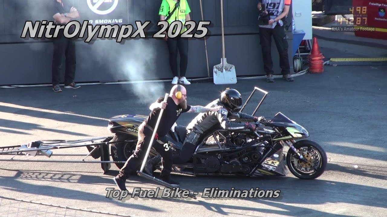 NitrOlympX 2025 Hockenheim – Top Fuel Bike Eliminations | Quarter Mile Monsters