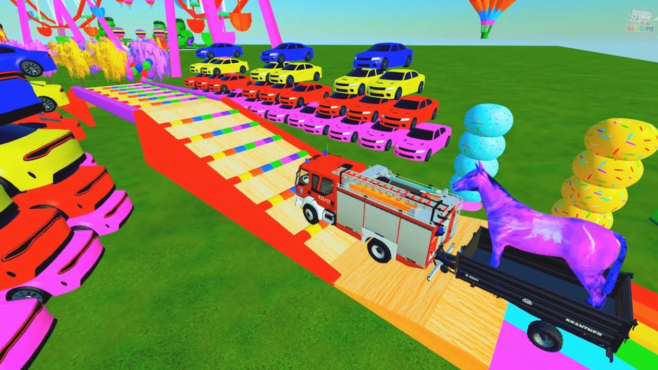 Firefighters Save Horse with Colorful Fire Trucks - FS2