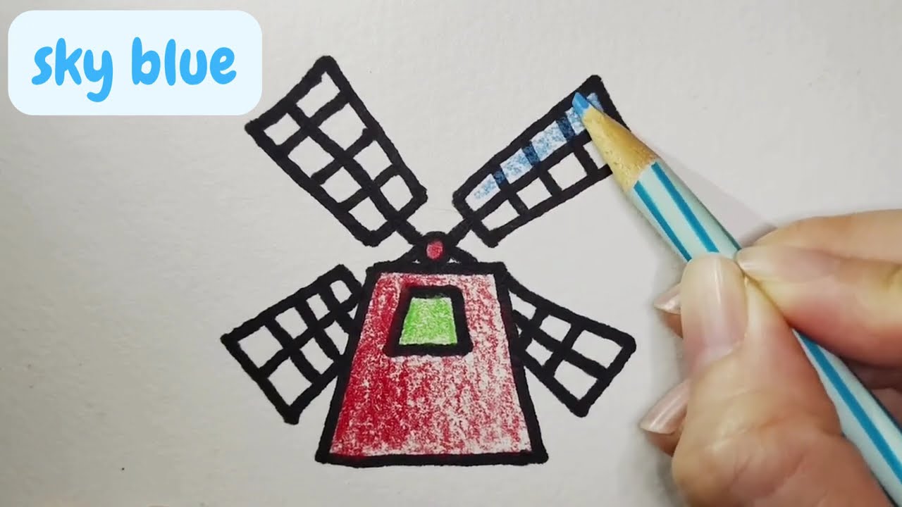 Windmill Animated Drawing [#123art Draw Alive 6]