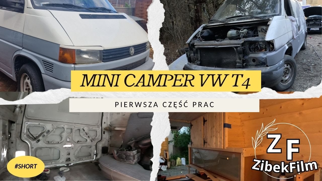 VW T4 Mini Camper Budowa - skr&oacute;t. Camper Van Build